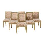 Six Louis XVI-Style Side Chairs