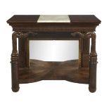 American Classical Stenciled Mahogany Pier Table