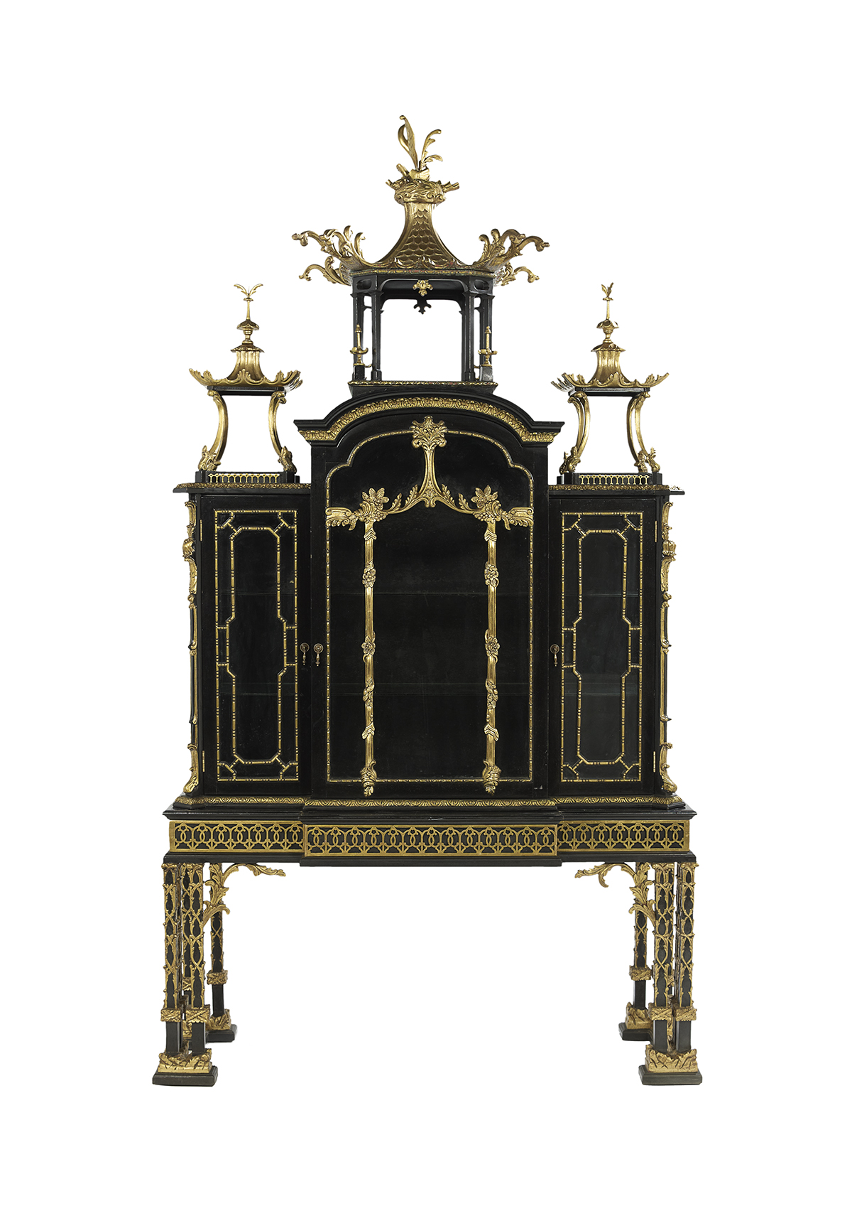 Replica of Chippendale's Kenure Cabinet on Stand