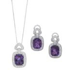 Amethyst and Diamond Jewelry Suite