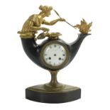 Napoleon III Bronze Dore et Patine Figural Clock