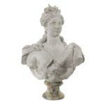 Glazed Terracotta Bust of "Diana"