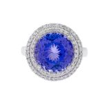 Tanzanite and Diamond Ring