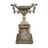 Cast Iron Garden Urn on Stand