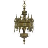 Gilt-Bronze Chandelier in the Gothic Taste