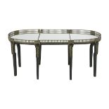 Neo-Grec Bronze Three-Section Mirrored Plateau