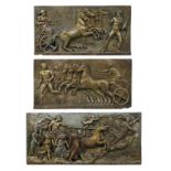 3 Caproni & Bro. Relief Plaques of Charioteers