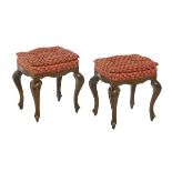 Pair of Provincial Louis XV-Style Stools