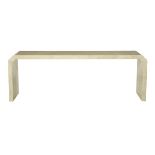 Contemporary Goatskin Waterfall Console Table