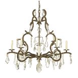 Dennis & Leen Iron & Crystal "Chateau" Chandelier