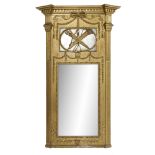 Large Giltwood Trumeau Mirror