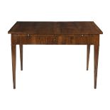 Biedermeier Fruitwood and Walnut Library Table