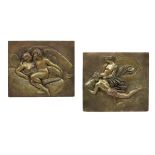 3 Caproni & Bro. Plaques of Classical Lovers