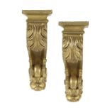 Pair of Continental Giltwood Brackets