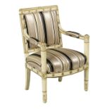 Empire-Style Polychrome Fauteuil