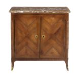 Louis XV/XVI-Style Marble-Top Cabinet