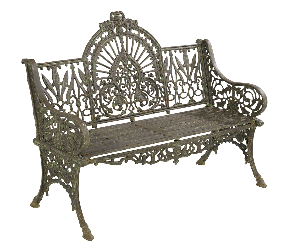 Pair of "Peacock"-Pattern Cast Iron Benches - Image 3 of 3