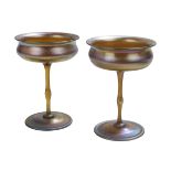 Pair of Tiffany Favrile Glass Comports