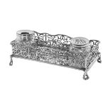 Early George III Sterling Silver Inkstand