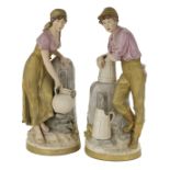 Pair of Royal Dux Porcelain Figures