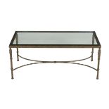 Neoclassically-Inspired Iron & Glass Coffee Table