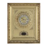 Charles X Giltwood and Metal Picture Frame Clock