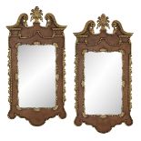 Pair of George II-Style Parcel-Gilt Mirrors