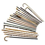 Twenty Folk Art Canes and Walking Sticks