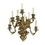 Opulent French Gilded Age Bronze Sconce