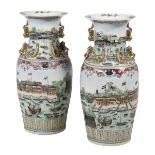 Pair of Chinese Porcelain Palace Vases