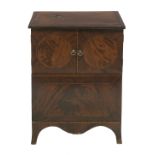 George III Banded & Line-Strung Mahogany Commode