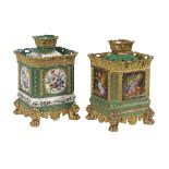 Two Jacob Petit Paris Porcelain Potpourri Pots