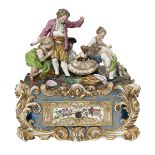 Jacob Petit Porcelain Figural Writing Table Case