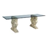 Marble and Glass Table in the Neoclassical Taste