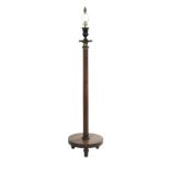 French Bronze-Mounted Mahogany Floor Lamp