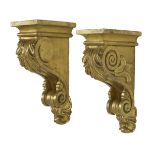 Pair of British Giltwood Neoclassical Brackets