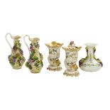 Five Pieces of Jacob Petit Paris Porcelain