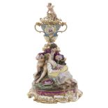 Jacob Petit Porcelain Figural Potpourri Vase