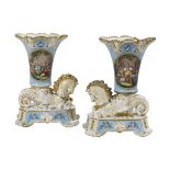 Pair of Porcelain Vases Attributed to Jacob Petit