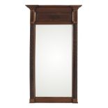 William IV Inlaid Figured Mahogany Tablet Mirror