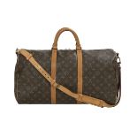 Louis Vuitton "Keepall Bandouliere 50" Travel Bag