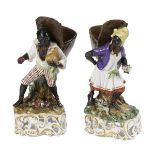 Jacob Petit Paris Porcelain Blackamoor Figures