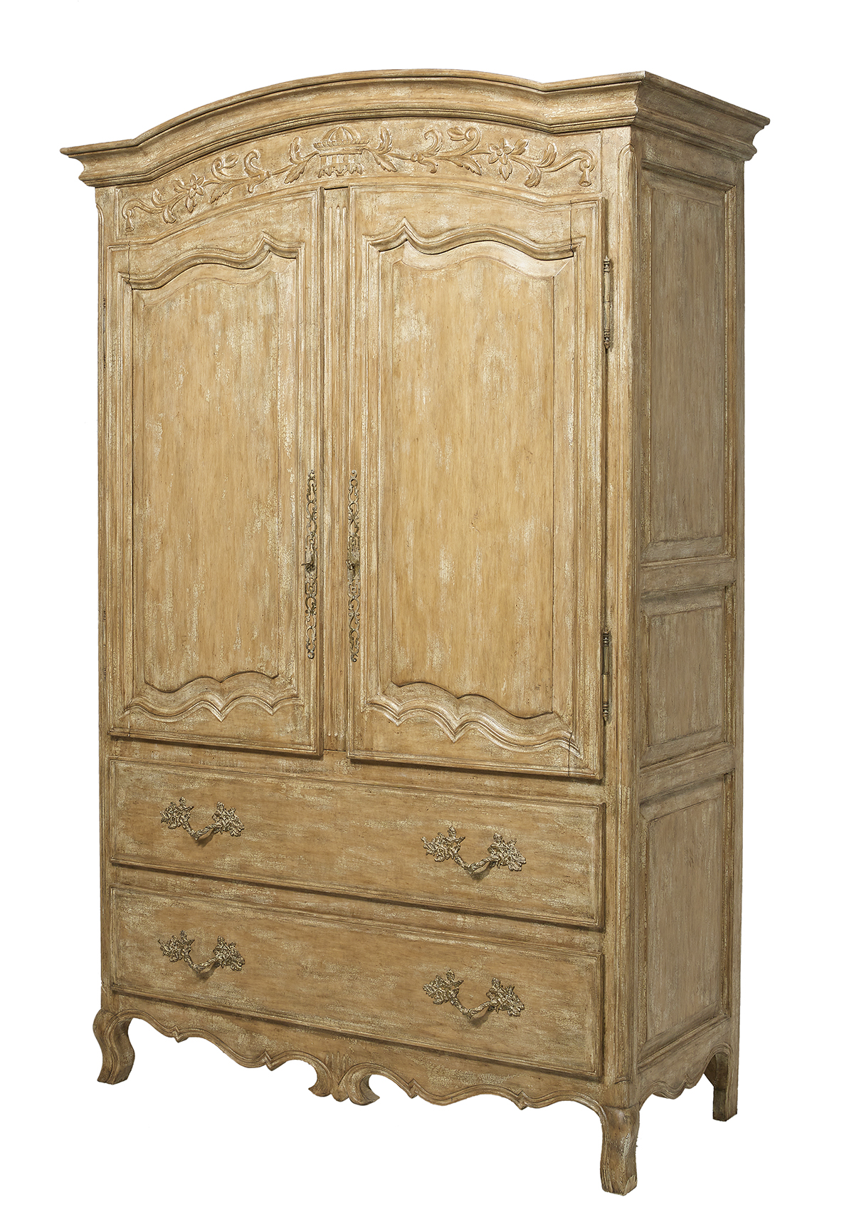 Large French Provincial-Style Polychrome Cabinet - Image 2 of 4