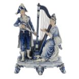 Continental Majolica Grouping of Musicians