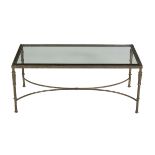 Neoclassically-Inspired Iron & Glass Coffee Table