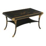 Regency-Style Chinoiserie-Decorated Coffee Table