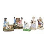 Five Jacob Petit Paris Porcelain Figural Objects