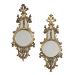 Pair of French Giltwood "Porthole" Mirrors