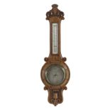 William IV Figured Oak Barometer