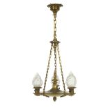 English Regency-Style Bronze and Brass Chandelier